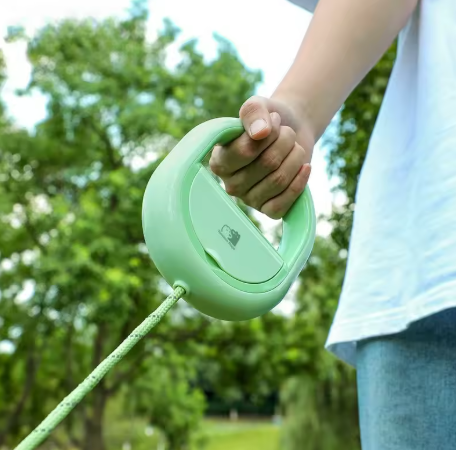 Laisse Rétractable Premium avec Distributeur de Sacs Intégré